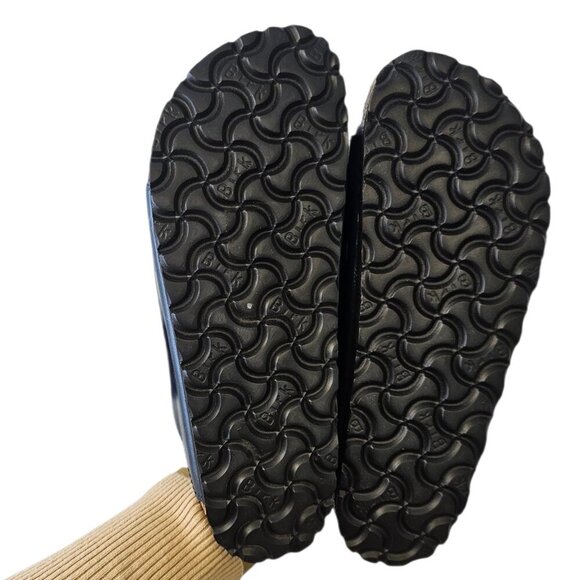 Birkenstock Arizona Big Buckle Shearling Sandals, Midnight Blue, Narrow, 36/5 - Picture 8 of 8